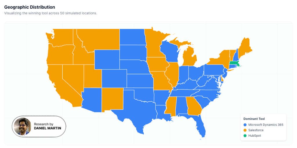 Enterprise CRM Map - Microsoft & Salesforce Dominance